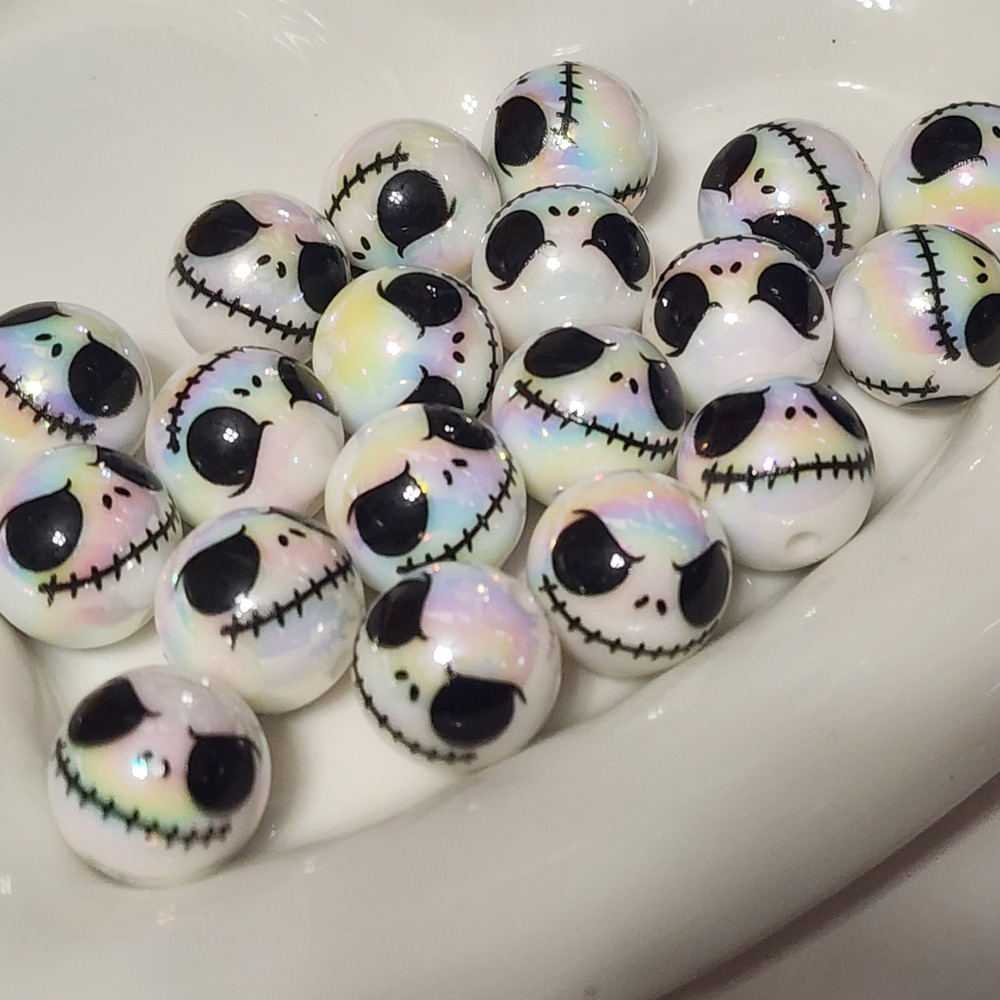 Christmas Beads 4 Pcs 16mm Acrylic Crafts Beaded Pen Jewelry Round Ja Sal